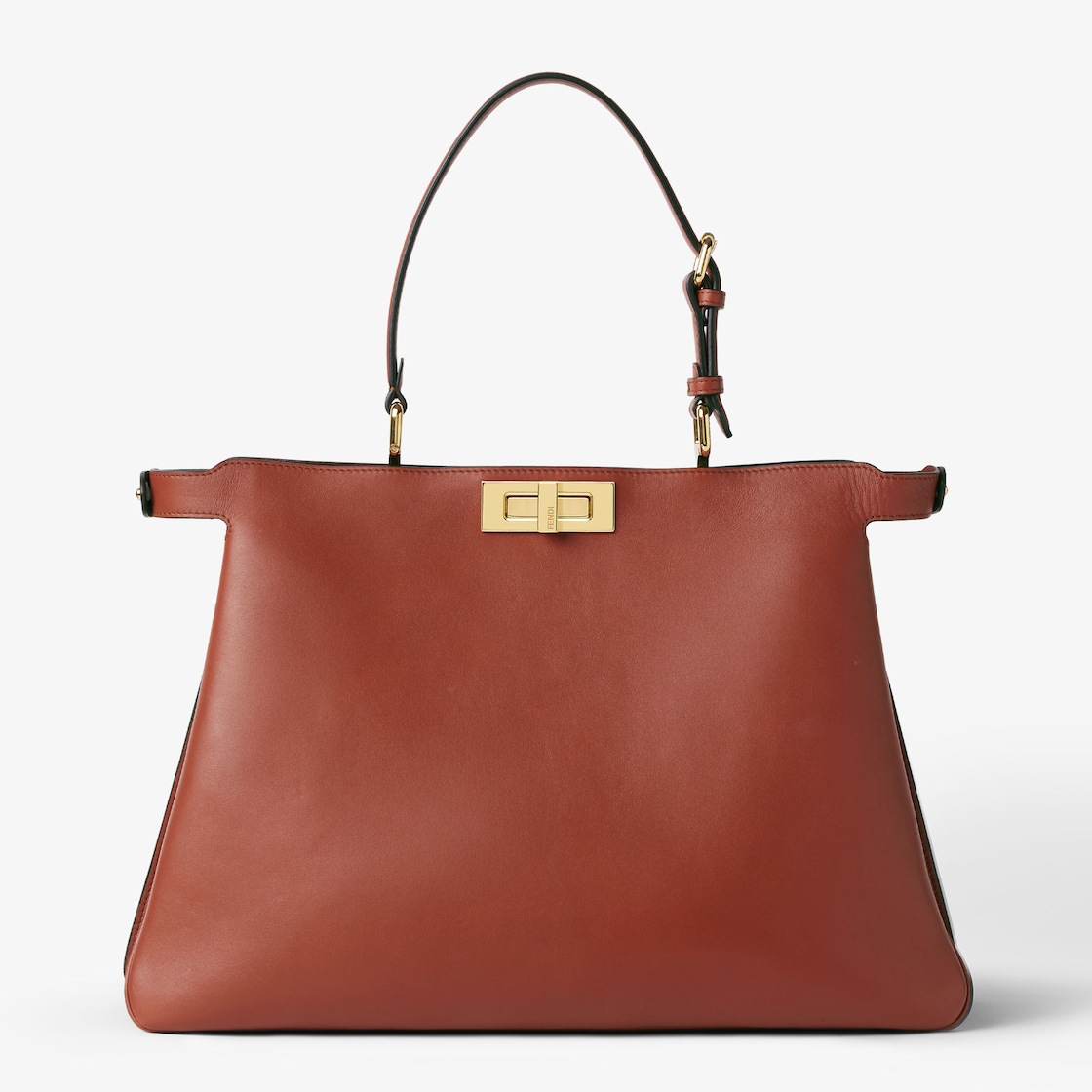 FENDI Peekaboo Soft Large Sienna brown leather bag - Image 1